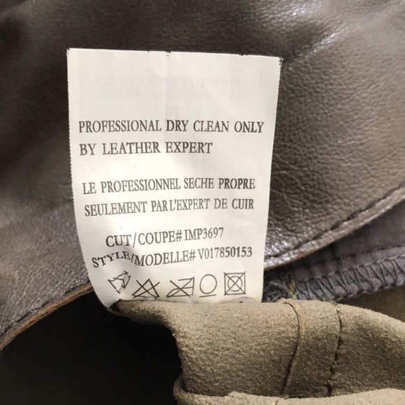VINCE Oak Gray Supple Paper Leather Mini Dress Size 6 - Picture 7 of 9